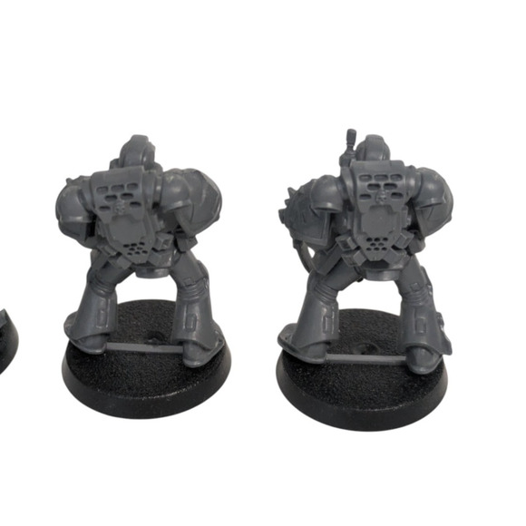 Warhammer 40k Dark Angels Space Marines Lot of 5 Assembled Unpainted w Brush - Picture 15 of 16